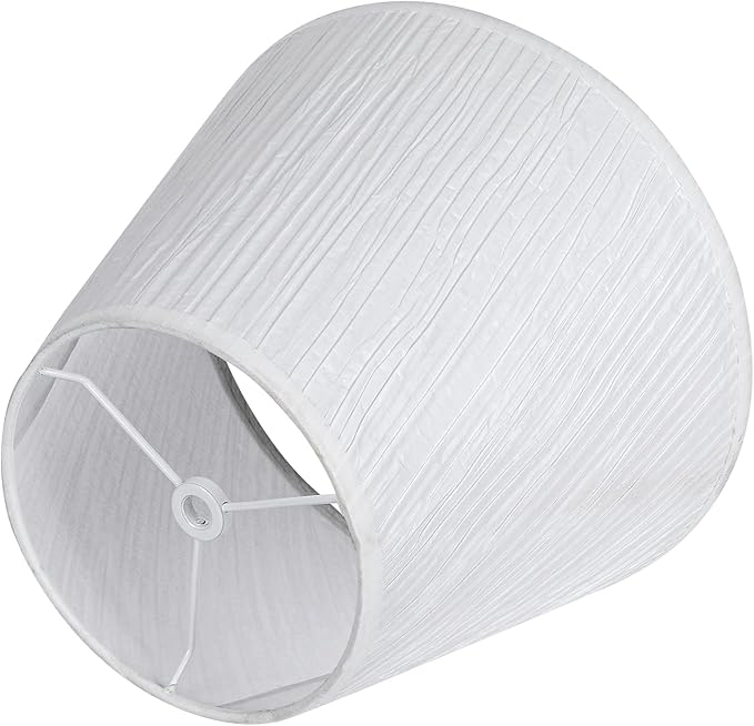 ALUCSET Small Lamp Shade, ALUCSET Barrel Paper Lampshade for Table Lamp and Floor Light, 6x10x7.5 Inch,Natural Linen Hand Crafted, Spider (paper)