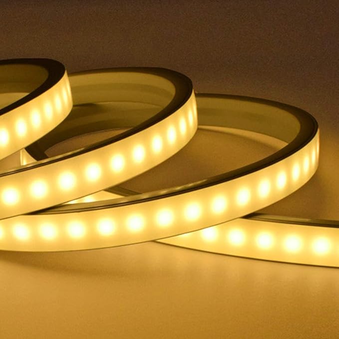 Silicone LED Channel System, NEON Tube for 10mm DIY LED Rope Light Strip, Aluminum Profile New Substitutes, Waterproof IP67,13x5mm 16.4FT/5M Suit for Indoor Outdoor Flexible LED Light Strip Lighting