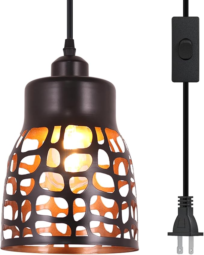 Pendant Light Industrial Vintage Pendant Lamp Retro Farmhouse Ceiling Hanging Light Fixture Black Metal Creative Geometric Diamond Shade Pendant Lighting for Kitchen Island