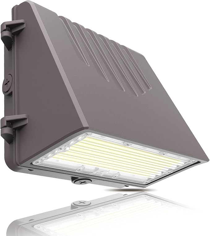 LED Full Cut Off Wall Pack Light with Dusk to Dawn Photocell, 60/90/100/120W Wattage Selectable, 3CCT 3000K/4000K/5000K, IP65 Waterproof Dimmable Outdoor Wall Light, AC120-277V DLC UL Listed