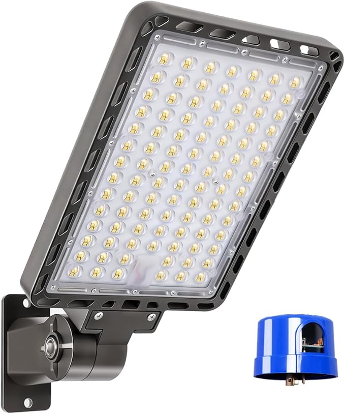 ledmo LED Parking Lot Light 37000lm Outdoor Dusk to Dawn Commercial Street Light with Adjustable Arm Wall Mount 240W IP65 LED Barn Security Area Lights for Yard Sport Warehouse Shop 5000K