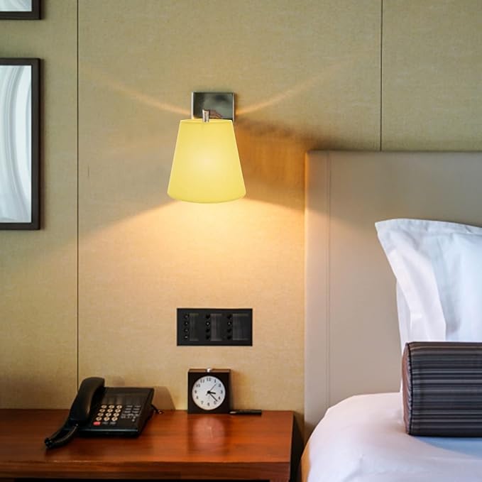 Lurrose Barrel Fabric Lampshade Cloth Lamp Shade Wall Lamp Covers Replacement Lamp Shade for Table Floor Pendant Lamp, Yellow