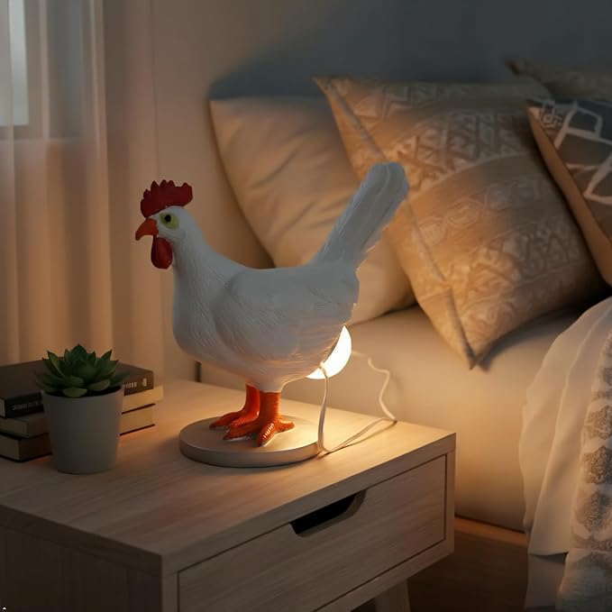 3D Egg-Laying Chicken Lamp - USB LED Table Light, DIY-Friendly & Compact | Ideal Easter/Birthday Gift for Chicken Lovers, Whimsical Home Decor