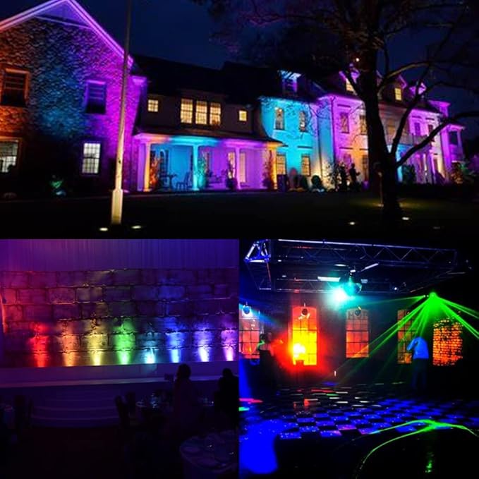 6W LED Well Light Outdoor,Low Voltage Landscape Lights Anti-Glare, 12-24V AC/DC Shielded In-Ground Lights IP67 Waterproof Paver Uplights with for Pathway,Fence,Tree (RGBW 4Pack)