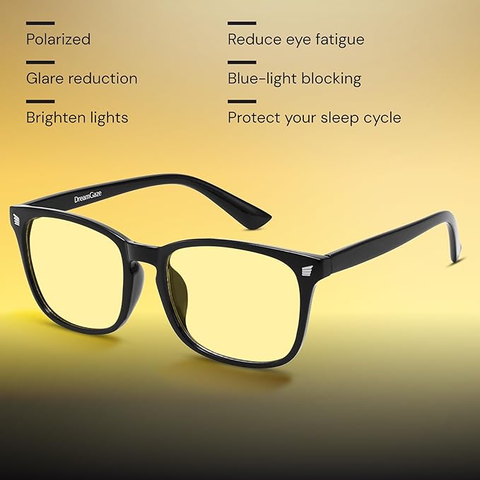 livho Gaming Blue Light Blocking Glasses for Better Sleep, Premium Night Driving, Computer Blockers for Man & Woman