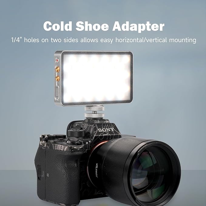 RGB Video Light Kit, 6000mAh Portable Camera Light 8W Output Power, LED Video Light Panel, 2500-8500K CRI TLCI 97+ Photograhy Lighting, with Mini Tripod, 60cm Reflector