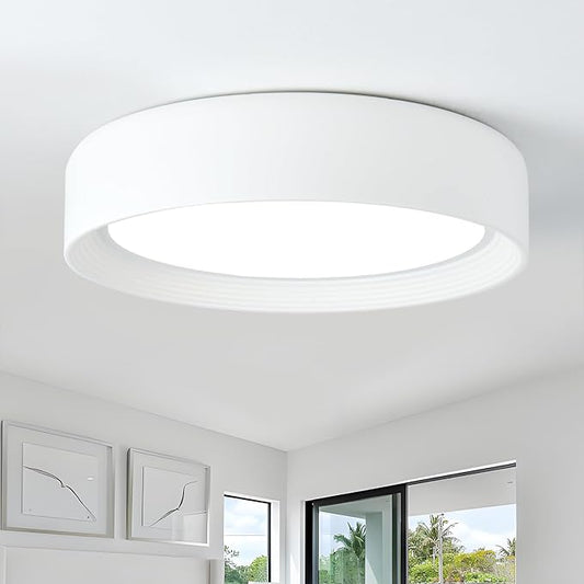 Dimmable Flush Mount Ceiling Light Fixture,15.75 Inch Modern Round White Ceiling Lamp,36W 5CCT 3000K-6500K Lighting for Bedroom,Living Room,Kitchen,Laundry Room