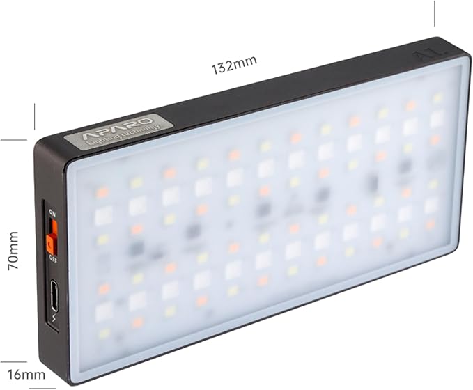 A1 Camera Lights,Portable RGB Video Lights Mini LED Panel Full Color Photography Lighting,10w 2000K-20000K Pixel-Mappable Light,Magnet Adsorption,Wireless Charging,36 Lighting Effects for Vlog