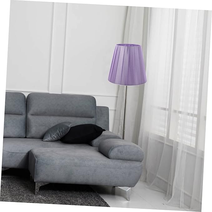 1pc Fabric Bulb Lampshade Trendy Home Decor Vintage Table Lamp Pleated Shade Gauze over Light Bulb Wall Light Accessory Cloth Art E27