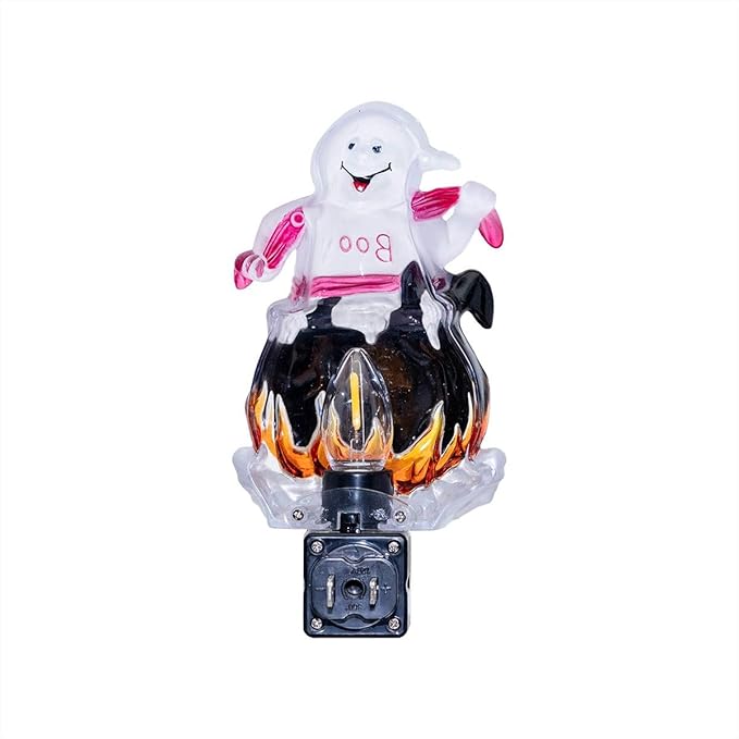 Novelty Lights LED Lamp Lamp Ghost in Cauldron Halloween Decoration Night Light with Swivel Plug