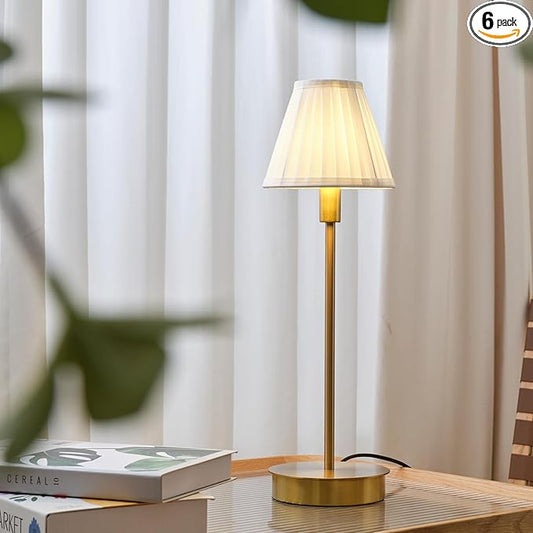 6 Pack White Silk Pleated Chandelier Shades, 3" Top x 6" Bottom x 5" High, 3x6x5 Inch Clip On E12 Bulb, Pendant Light Wall Sconce Lamp Shade, Silk-Pleat Handmade Barrel Lampshades Covers(Small Size)