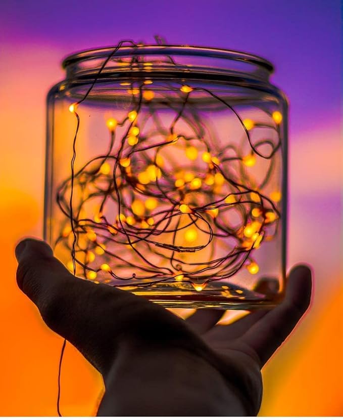 suddus Fairy Lights Battery Operated with Remote, 33ft 100 LED Dimmable Twinkle Lights with Timer, Waterproof Copper Wire String Lights for Bedroom, Christmas, Tree, Indoor Outdoor Decor (Warm White)