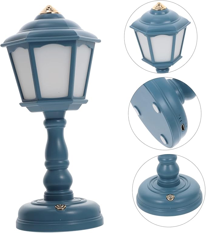 Retro Palace Lantern Bedroom Night Light Rechargeable Table Lamp USB Mini Desk Decor