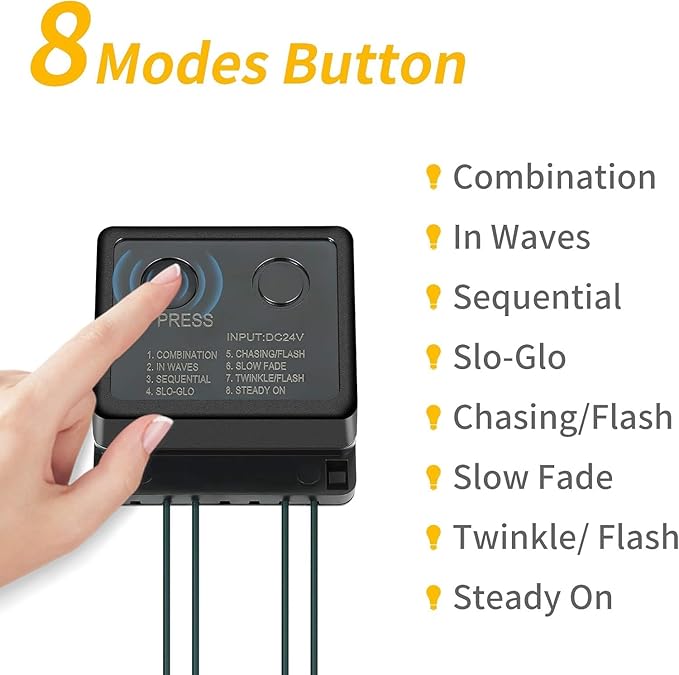 QUWIN Waterproof LED Outdoor Christmas String Lights, 115Ft 300 LED UL Certified 8 Modes with End-to-End Plug, Indoor & Outside Fairy Light for Christmas Tree, Patio, Wedding, Party (Warm White)