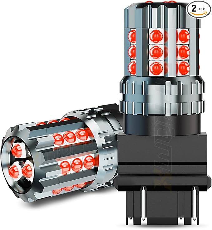 LED Brake Stop Tail Light Bulb 3157 3057, Compatible for Ford Escape 2013 2014 2015 2016, Bright Pure Red, Plug n Play, Pack of 2