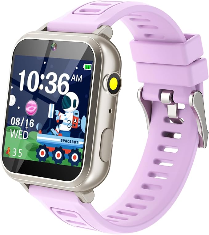 Smart Watch for Kids Toys for Girls Ages 4-12 Years Old, Kids Smart Watch Girls Toys with 24 Puzzle Games HD Touch Screen Camera Alarm Clock Birthday Gift for 6 7 8 9 Year Old Girl