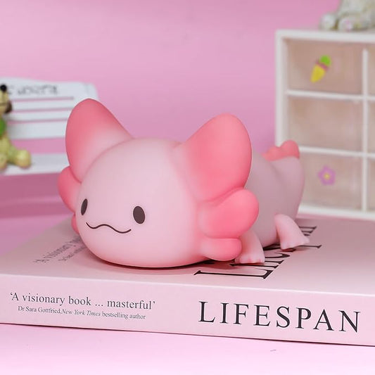 Tremdwoto Axolotl Night Light, 7 Colors Changing Cute Night Light for Kids with Dimmable & Timer,Lovely Rechargeable Novelty Nursery Light,Baby Room Decor,Axolotl Gifts for Girls and Boys