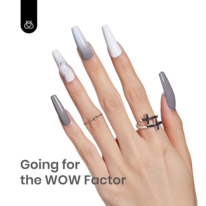 Beetles Gray Gel Nail Polish - 1PC 15ML Solid Grey Color Nails Soak Off LED UV Lamp DIY Manicure Decoration Nail Art Design Salon at Home Gift for Women Girls