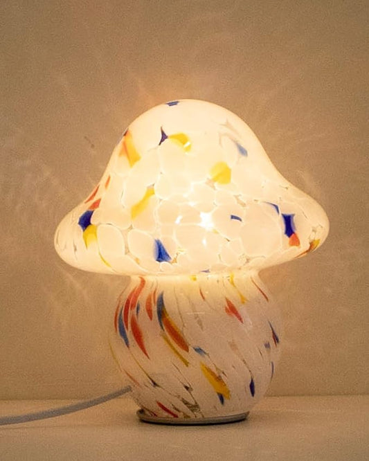 Mushroom Lamp for Bedroom,Mid Century Modern Lamp for Nightstand, Dimmable Retro Egg Tart Bedside Small Lamps,Unique Home Mushroom Decor Aesthetic Cute Table Lamps for Living Room