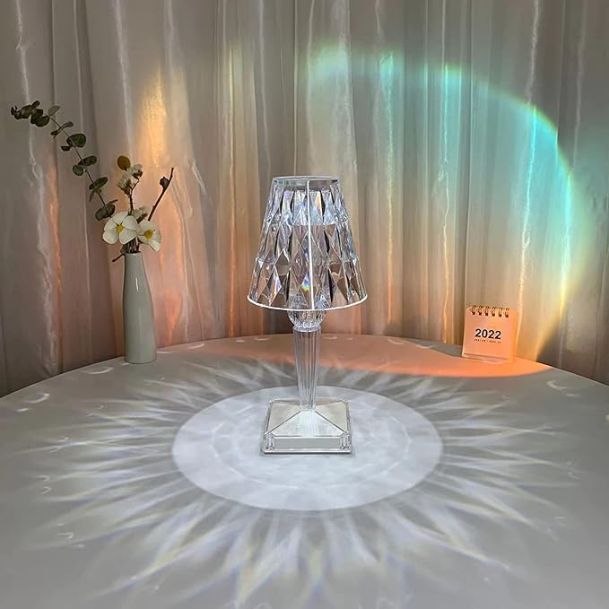 Crystal Lamp, Crystal Table Lamp Rose Crystal Lamp USB Diamond Table Lamp 16 Color Changing Touch Crystal Lamp (I)