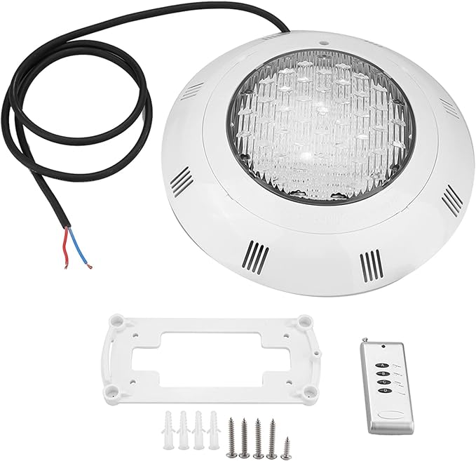 GLOGLOW 30W Swimming Pool Light, Plastic RGB Color Changing LED Lamp, Submersible Light for Swimming Pools and Fountains