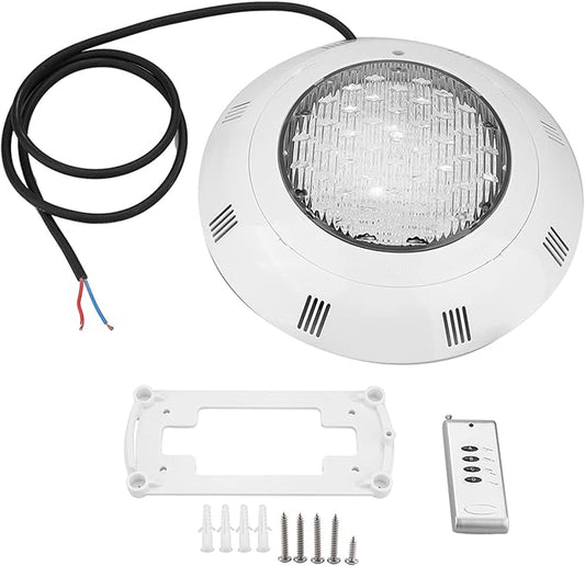 GLOGLOW 30W Swimming Pool Light, Plastic RGB Color Changing LED Lamp, Submersible Light for Swimming Pools and Fountains