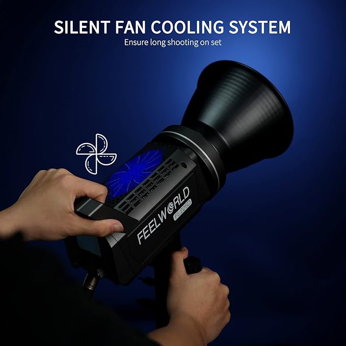 FEELWORLD FL225D 5600K Daylight Video Studio Light 225W Continuous Lighting CRI96+ TLCI97+ 67500lux@1m for Film, Live Streaming, Photography, Videography, Wedding, Interview