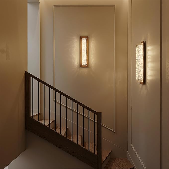 Modern LED Wall Sconces,Bathroom Sconces Wall Lighting with Clear Resin Lampshade,Modern Sconces Wall Light Bathroom Light Fixtures Vanity Light for Bedroom Bedside Hallway Living Room Bathroom