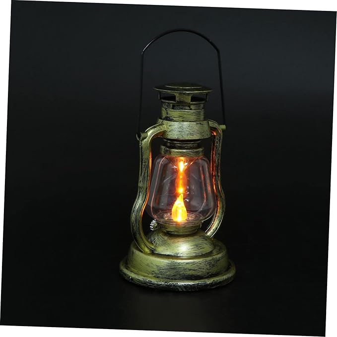 IMIKEYA Creative Retro Kerosene Lamp Night Light Rechargeable Handheld Lantern for Home Decor Vintage Atmosphere Lamp for Bars and Festivals