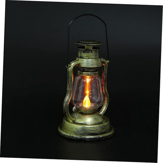 IMIKEYA Creative Retro Kerosene Lamp Night Light Rechargeable Handheld Lantern for Home Decor Vintage Atmosphere Lamp for Bars and Festivals