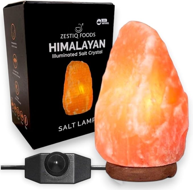 Himalayan Salt Lamp – Natural Pink Salt Rock Lamp, Crystal Night Light for Bedroom, Home & Office, Air Purifier, Relaxation & Home Decor