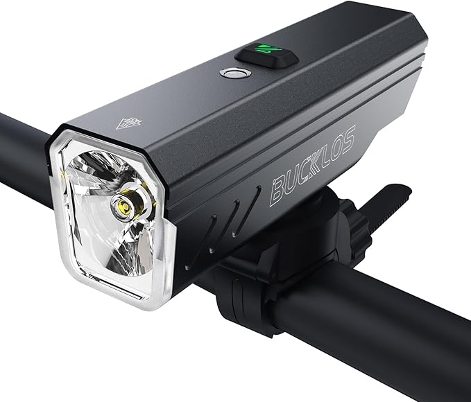 BUCKLOS 1000/1500/2000 Lumens Ultra Bright Bike Lights for Night Riding, Bicycle Headight with Auto-Dimming LED USB Rechargeable 7/5 Modes, IPX5 Waterproof Front Light,Long Battery Powered