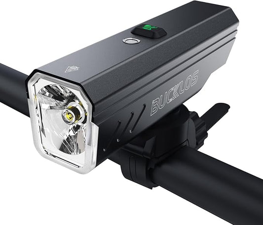 BUCKLOS 1000/1500/2000 Lumens Ultra Bright Bike Lights for Night Riding, Bicycle Headight with Auto-Dimming LED USB Rechargeable 7/5 Modes, IPX5 Waterproof Front Light,Long Battery Powered