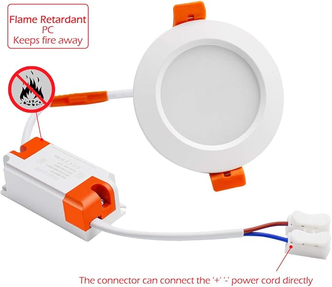 YGS-Tech 2 Inch LED Recessed Lighting, Dimmable Downlight 3W(35W Halogen Equivalent), CRI80, 4000K Natural White Ceiling Light with LED Driver (1 Pack)