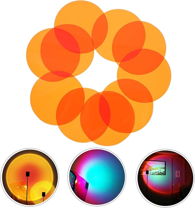 DOITOOL 30 Pcs Photography Lighting Film Orange Correction Sheets Flat and Smooth Multi-use