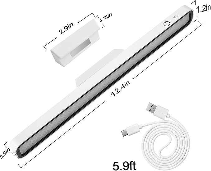 Desk Light Bar 3000K to 6000K Adjustable Color Temperature Under Desk Lights LED Bright Rechargeable Magnetic Light Bar for Home Office,Reading,Bedroom,Home Office,Dorm,Shelf