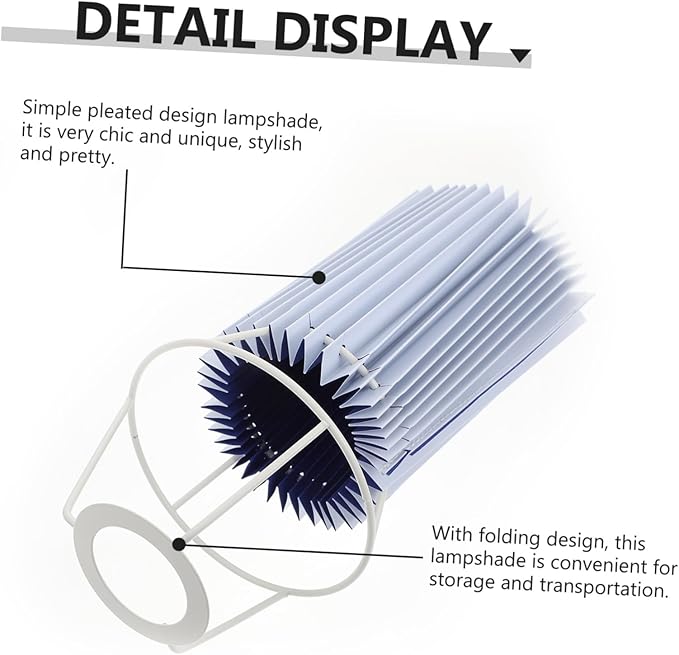 DOITOOL 1pc Pleated Light Shade Stylish Lampshade for Table Wall Lights Unique Decorative Cover for Creating Cozy Atmosphere Any Room