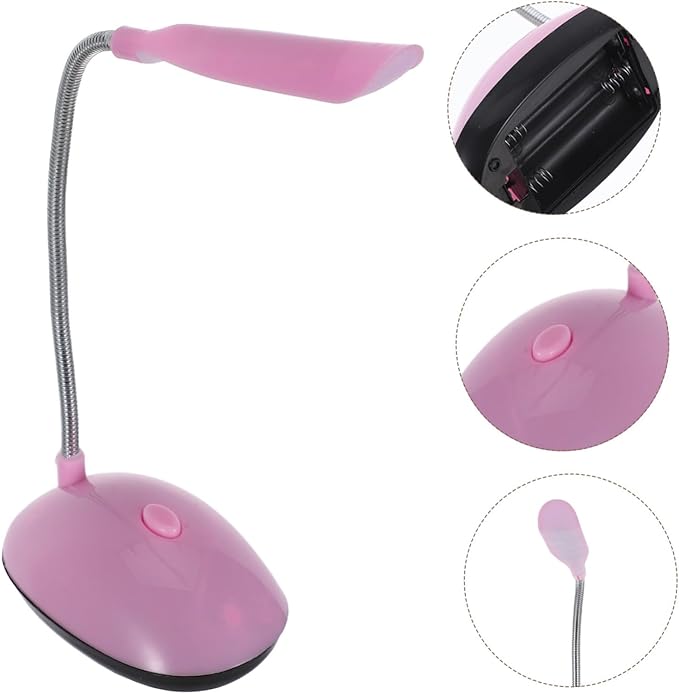 POPETPOP Led Desk Lamp Portable Folding Battery Operated Night Light Soft Glow Office Study Bedroom Dorm Classroom Reading Office Supplies