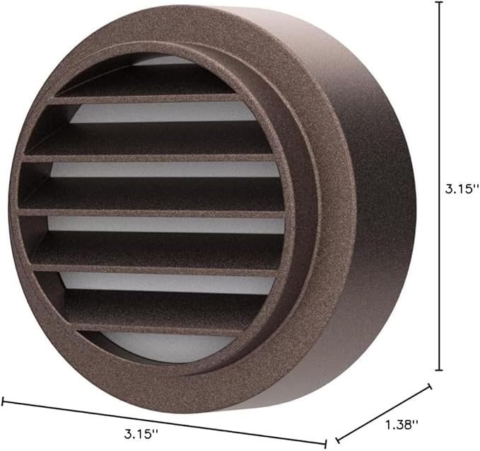 LEONLITE Low Voltage LED Deck Lights, 3W CRI90 12-24V AC/DC Landscape Step Stair Railing Light, IP65 Waterproof Aluminum Surface Mount Louvered Stair Light, 3000K Warm White, Bronze, Pack of 6