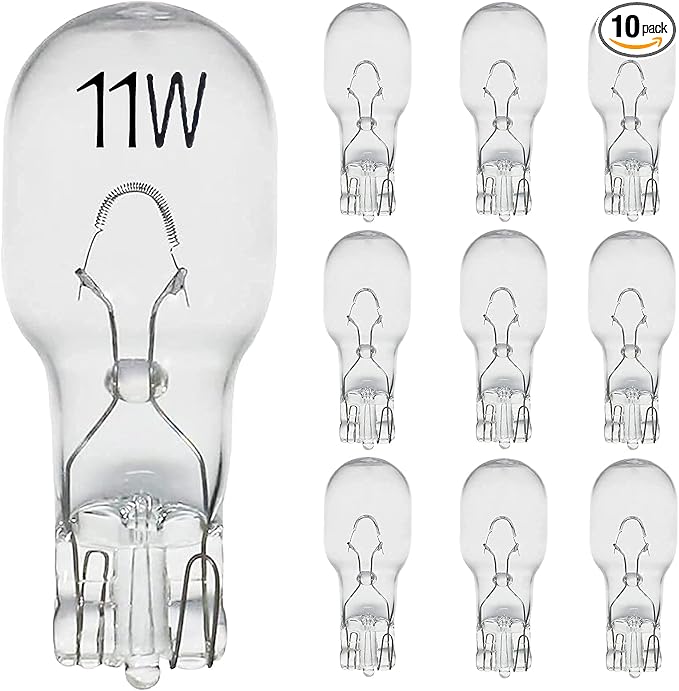 Diximus Landscape Low Voltage - 12 Volt 11W - T5 Wedge Bulbs - Compatible with Malibu Lights - Garden - Deck Light Bulbs - Yard Bulbs - 10 Pack (Clear, 10)