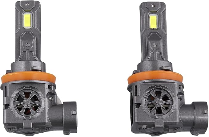 H11/H9/H8 Bulbs, 50,000LM 10X Ultra-Brightness, Real 1:1 Halogen Mini Size, 6500K Cool White H11 Fog Light Conversion Kits, 10-Year Extended Lifespan, Plug and Play, Pack of 2