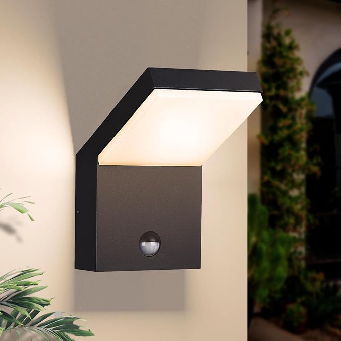 Lustrlach Motion Sensor Outdoor Light Fixtures Wall Mount,Exterior Wall Sconce, Porch Light, Garage Lights, Waterproof Motion Lights for Outside,Garden, Front Door