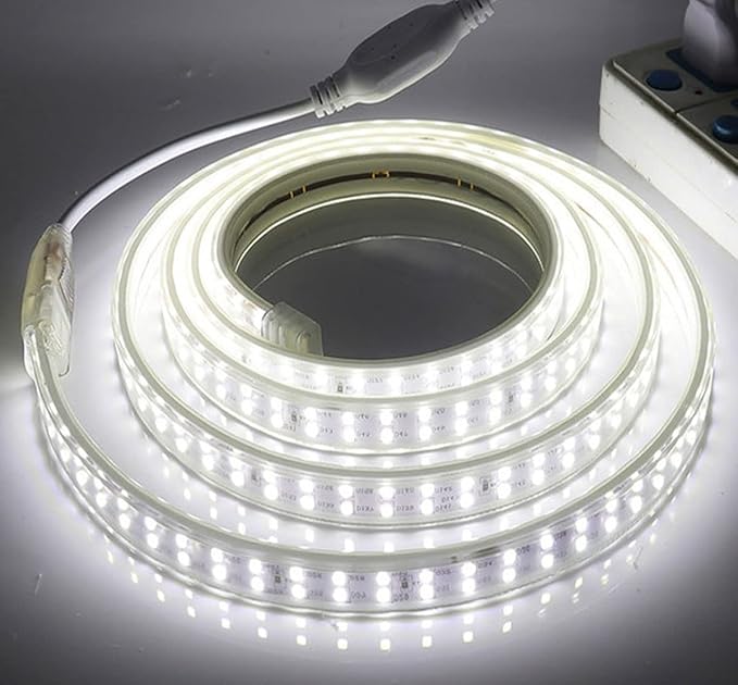 SUYOOULIN LED Strip Lights, High Voltage AC110V-130V 30ft/9m Super Bright 36000LM Waterpoof IP68 2835 180 LEDs/m LED Light Strips for Home Garden Outdoor Decoration(Daylight White 6500K)