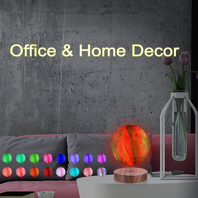 VGAzer Floating Moon Lamp -3D Galaxy Levitation Moon Light,Magnetic LED Night Lights for Girls Boys Kids Women Birthday Graduation Gifts