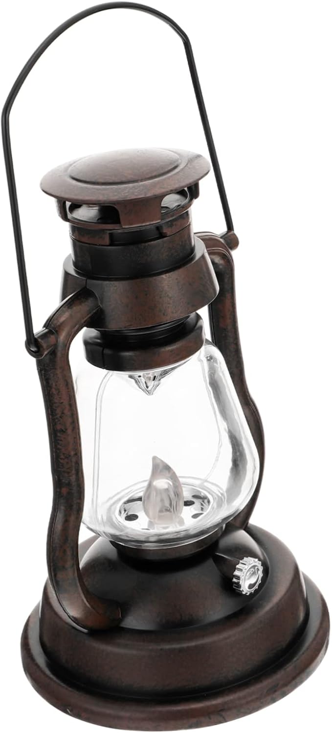 Creative Retro Kerosene Lantern Rechargeable Handheld Light for Home Decor Bars and Festivals Cozy Atmosphere Lamp Rustic Design Battery Not Included