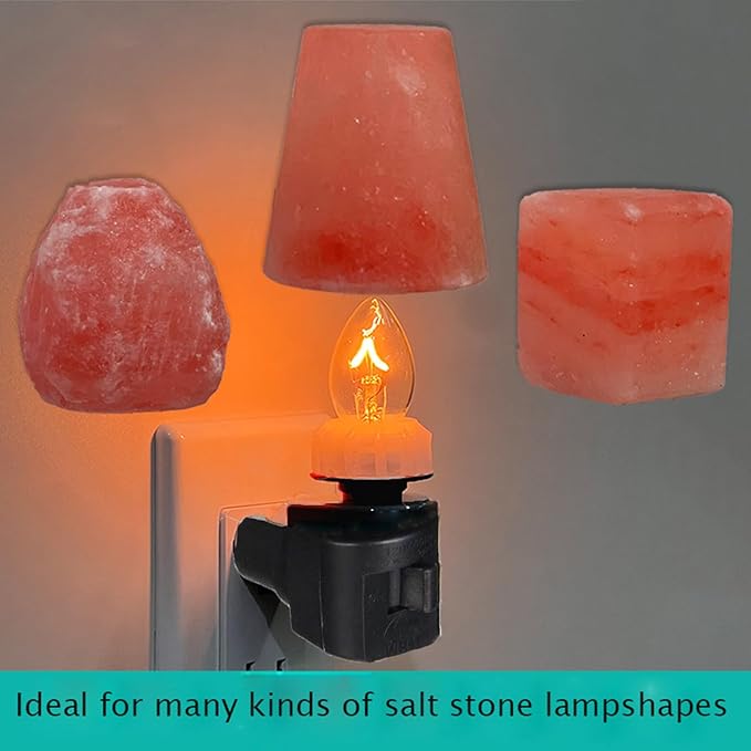TWDRTDD Night Light Plug in Base, 360° Rotatable Waterpfoof Nightlight with On/Off Switch for Himalayan Salt Wall Lamp,Wall Light (Black)
