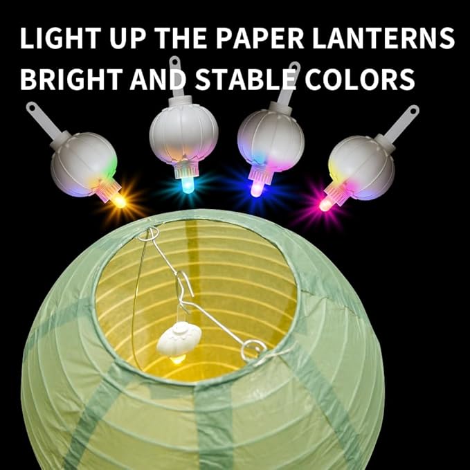 24PCS Mini Led Lights, Led Balloons Light for Paper Lanterns, Easter Eggs, Birthday Party, Wedding, Halloween, Christmas Decoration, Last 36 Hours- Colorful