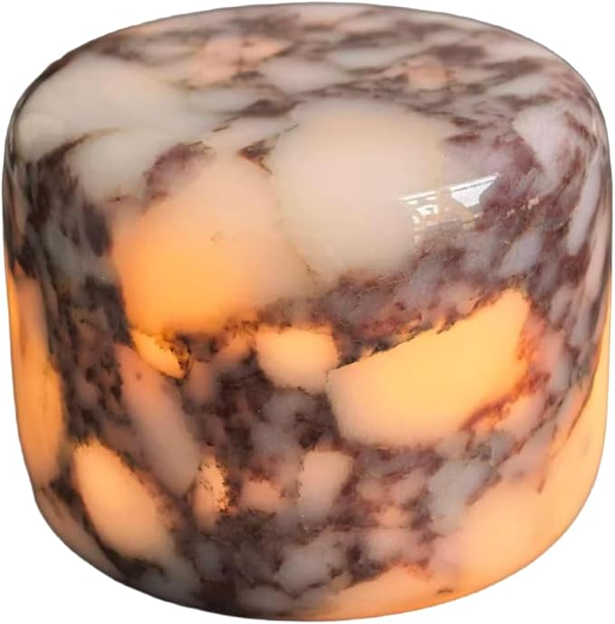 Marble Lamp Night Light Touch Bedside Table Lamp for Bedroom,Type-C Rechargeable Small Desk Bedside Small Lamps,Eye Caring Dimmable LED Ambient lamp (Calacatta Purple)