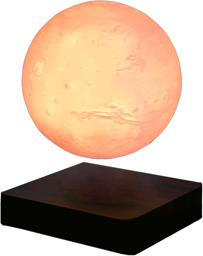 ACEDOAMARE Night Light Moon Light Magnetic Floating Planet Lamp Interior 3D Print LED Bedside Nursing Creative Gift Table Lamp (13cm Mars)