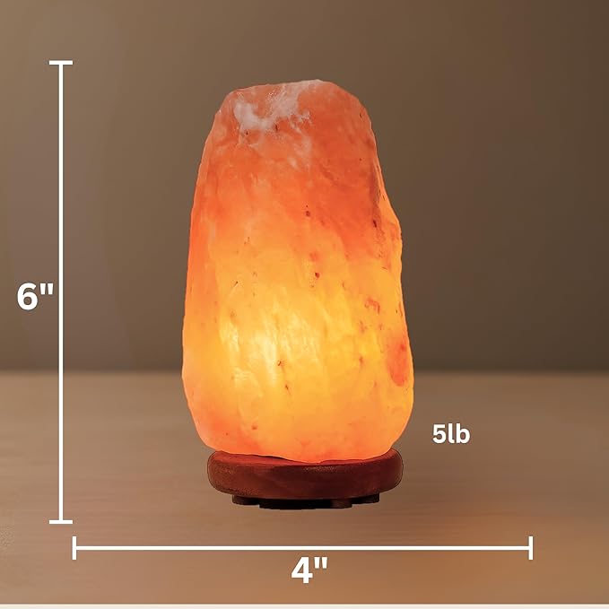 Salt Rock Lamp Set of 2 – Small Himalayan Salt Lamp Night Light for Home & Bedroom Décor